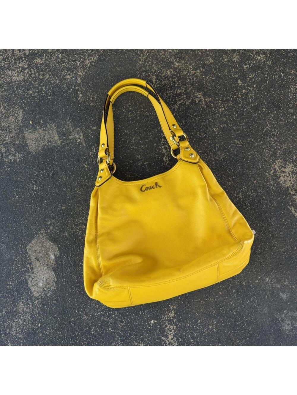 Coach F21926 Ashley Yellow Hobo Handbag
